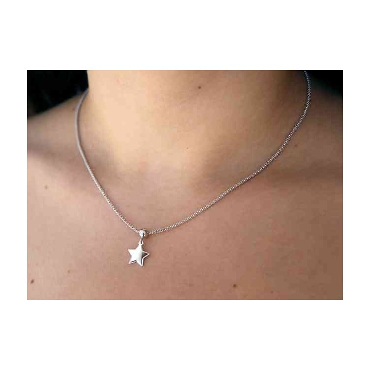 RMB|NALBORI 925 silver woman popcorn necklace with star pendant