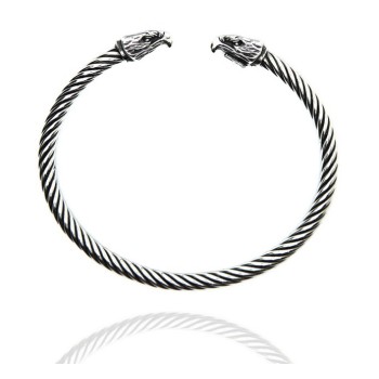 RMB|NALBORI Cable bracciale aperto argento 925 con aquila N1403