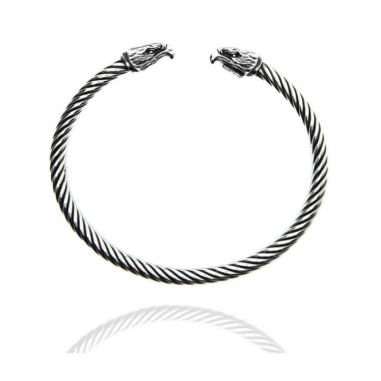 RMB|NALBORI Cable bracciale aperto argento 925 con aquila N1403
