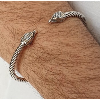 RMB|Cable bracciale aperto argento 925 con aquila N1403 NALBORI