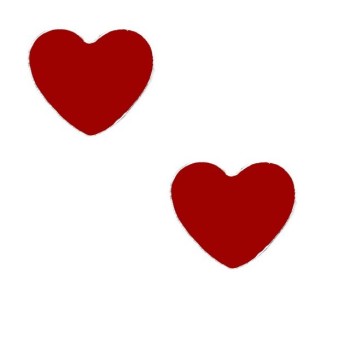 RMB|orecchini argento 925 con cuore smaltato 10mm di NALBORI