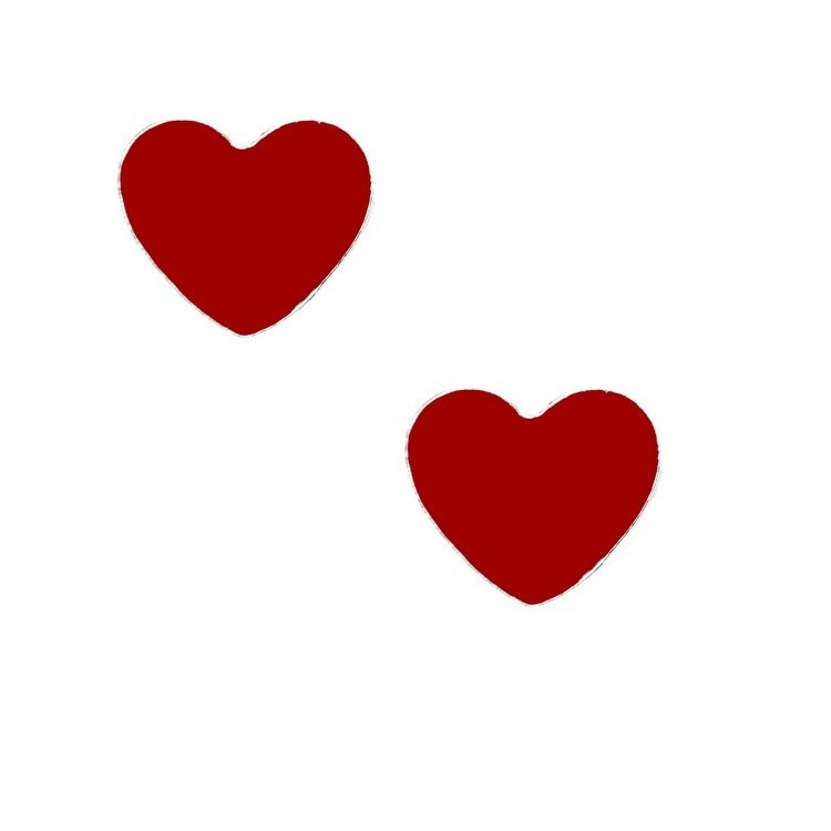 RMB|orecchini argento 925 con cuore smaltato 10mm di NALBORI