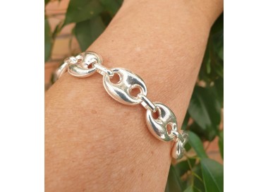 RMB|NALBORI 925 Sterling Silver bracelet marine link 13x18