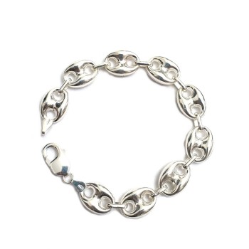 RMB|NALBORI 925 Sterling Silver bracelet marine link 13x18
