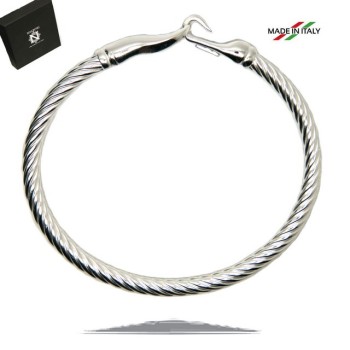 RMB|925 silver bracelet 18 cm hook for men and women NALBORI cable