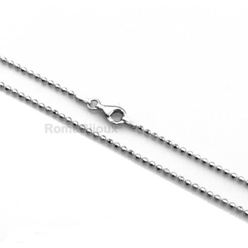 RMB|ARGENTO 925 : Girocollo collana o bracciale pallini palline balls varie lunghezze sfere diamantate da 2,0 mm