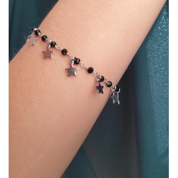 RMB|925 Sterling Silver women's bracelet with small stars shaped pendants