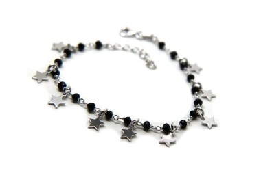 RMB|925 Sterling Silver women's bracelet with small stars shaped pendants
