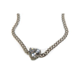 RMB|NALBORI choker cuore grande zircone argento 925 collana