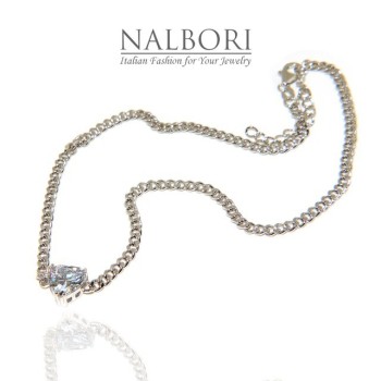 RMB|NALBORI choker cuore grande zircone argento 925 collana