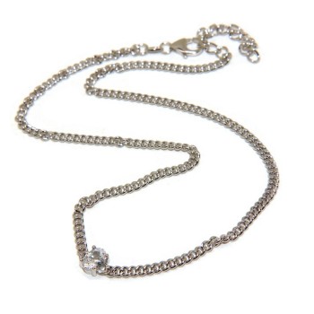 RMB|NALBORI choker zircone ovale argento 925 grumetta collana
