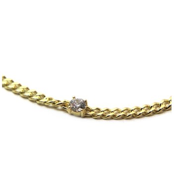 RMB|NALBORI collana choker zircone tondo argento 925 grumetta