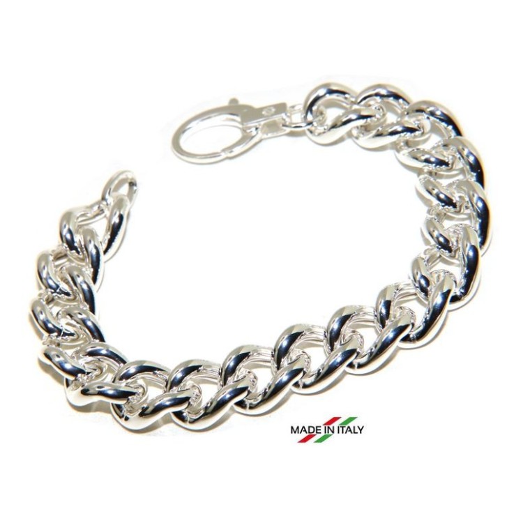 RMB|NALBORI 925 silver necklace or bracelet 12.5 mm large curb