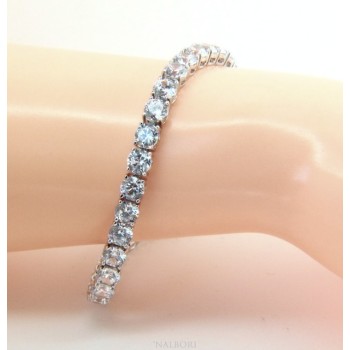 RMB|925: Tennis Bracelet With Zircon white 5 mm to 18 cm jaws