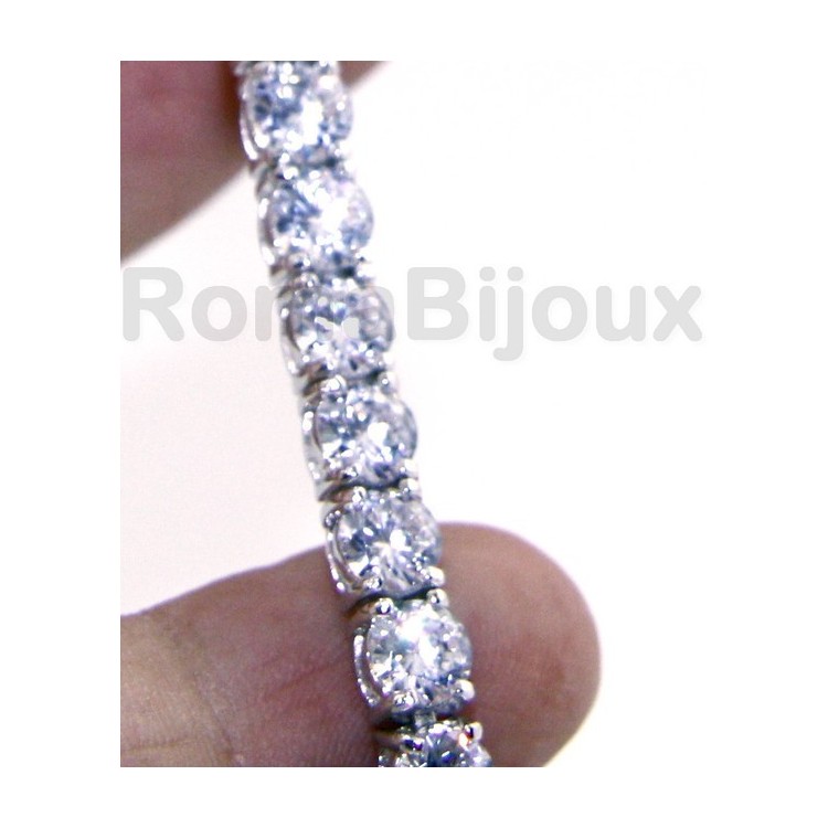 RMB|925: Tennis Bracelet With Zircon white 5 mm to 18 cm jaws