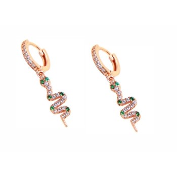 RMB|NALBORI 925 silver earrings snake pendants with zircons