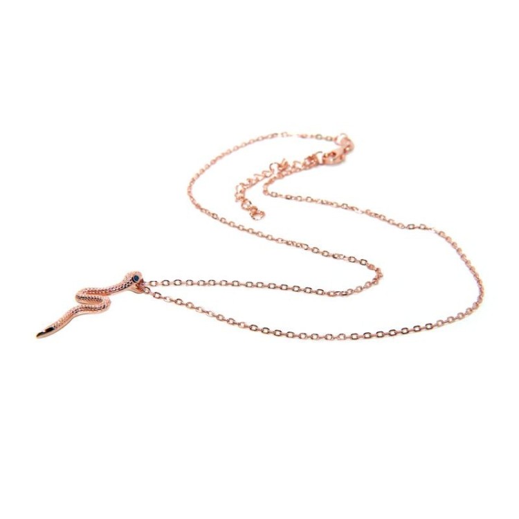RMB|NALBORI snake necklace 925 silver rose gold plated