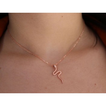 RMB|NALBORI snake necklace 925 silver rose gold plated