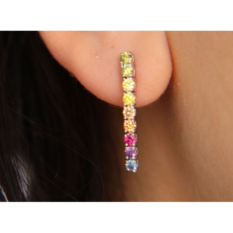 RMB|NALBORI 925 silver tennis zircons earrings