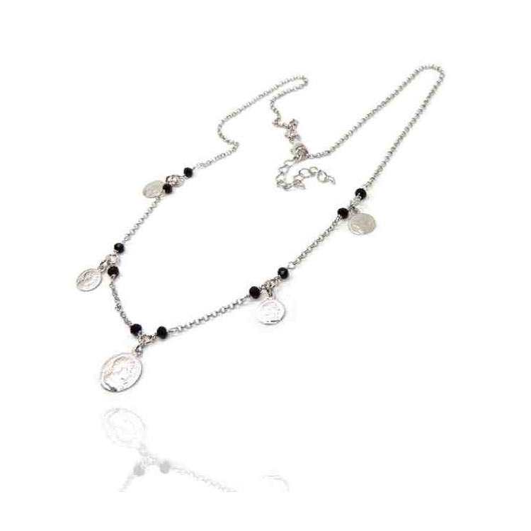 RMB|NALBORI Necklace 925 silver coins black rhodium