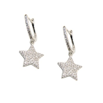 RMB|NALBORI 925 silver earrings circles pendants stars zircons