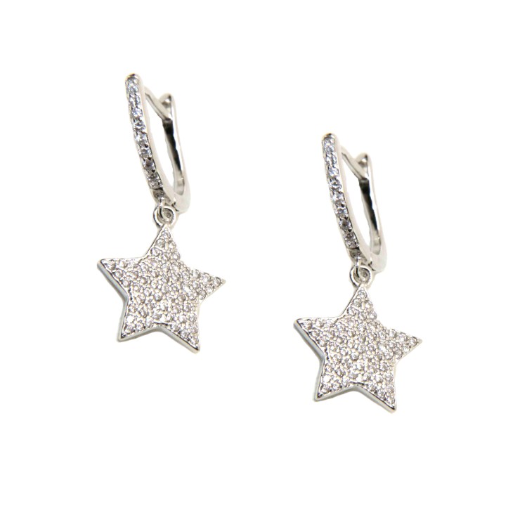 RMB|NALBORI 925 silver earrings circles pendants stars zircons