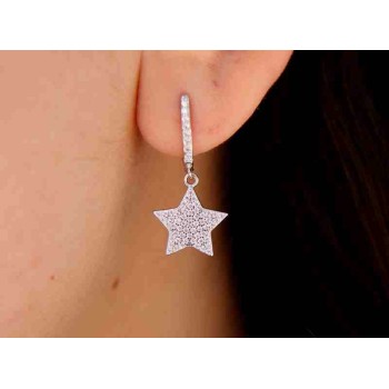 RMB|NALBORI 925 silver earrings circles pendants stars zircons