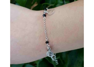 RMB|NALBORI Bracciale donna Argento 925 marsigliese nero monete