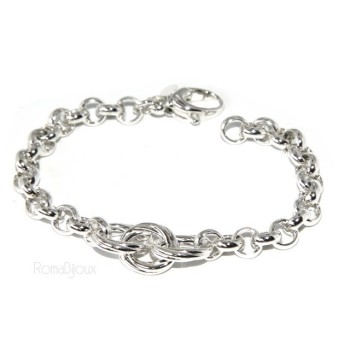 RMB|silver 925: Women Bracelet rolo 'with oval woven stripes