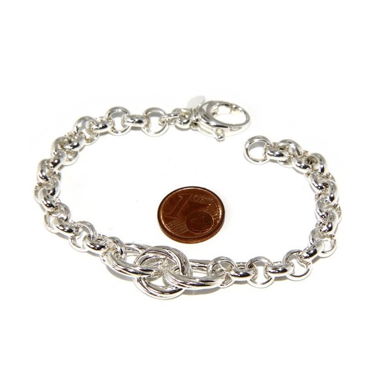 RMB|silver 925: Women Bracelet rolo 'with oval woven stripes