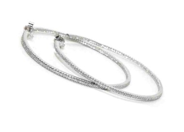 RMB|925 silver earrings circles zircons internal external 5cm brand NALBORI