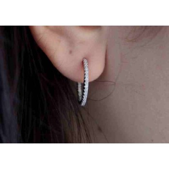 RMB|925 silver earrings circles zircons internal external 2cm brand NALBORI