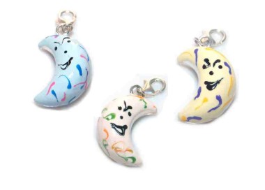 RMB|ciondolo charme per bracciali in argento 925 luna smaltata per donne e ragazze