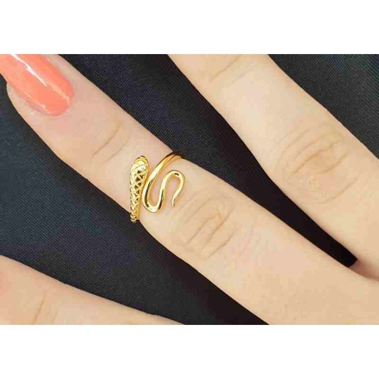 RMB|anello donna falange argento 925 serpente finger placcato oro giallo NALBORI