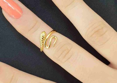 RMB|anello donna falange argento 925 serpente finger placcato oro giallo NALBORI