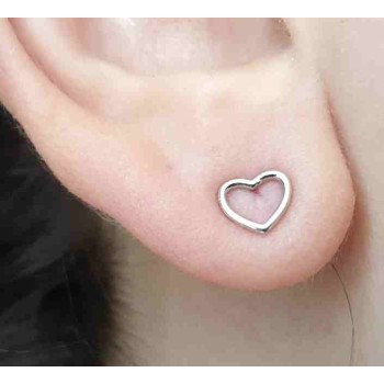 RMB|Orecchini donna argento 925 con cuore aperto marca NALBORI