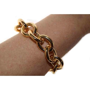 RMB|Bracciale ovali placcato oro giallo, in Bronzo anallergico per donna