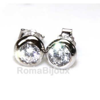 RMB|Silver 925 : earrings woman man onion 4 mm cubic zirconia