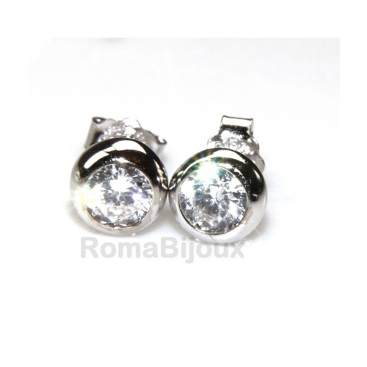 RMB|Silver 925 : earrings woman man onion 4 mm cubic zirconia