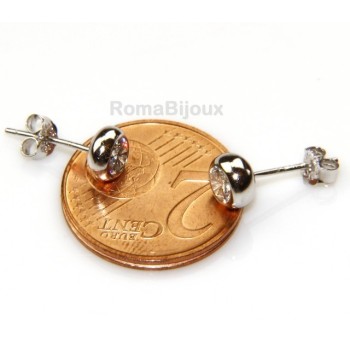 RMB|Silver 925 : earrings woman man onion 4 mm cubic zirconia