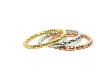 RMB|tre anelli argento 925 tris in 3 ori bianco giallo rosa per donne NALBORI