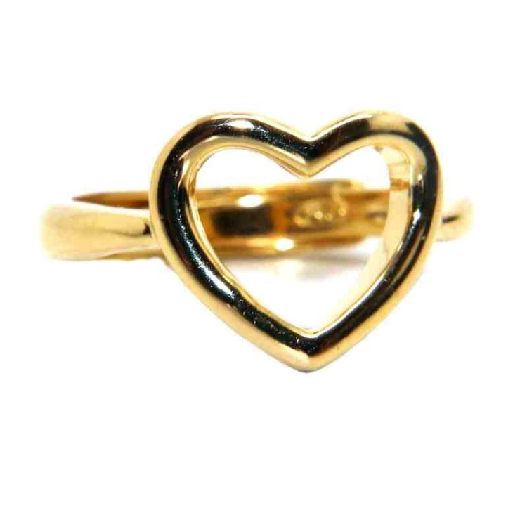RMB|Anello cuore Argento 925 cuore oro giallo regolabile donna NALBORI