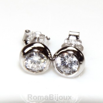 RMB|Silver 925 : earrings woman man onion 4 mm cubic zirconia