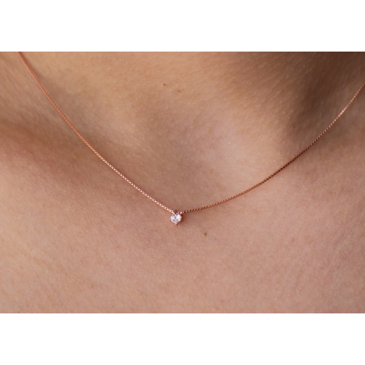 RMB|necklace point of light 925 silver zircon 3mm 42cm woman brand NALBORI