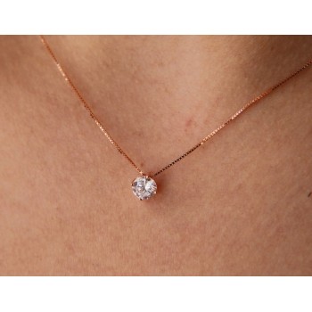 RMB|necklace point of light 925 silver zircon 6mm 42cm woman brand NALBORI