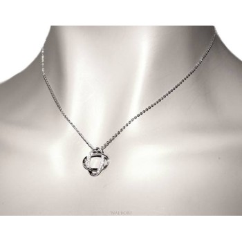 RMB|Melody 925 silver necklace intertwined ellipses and zircons woman brand NALBORI