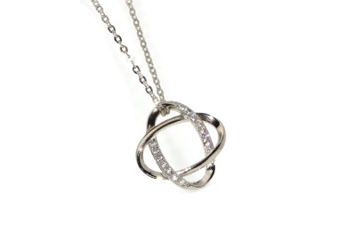 RMB|Melody collana argento 925 ellissi intrecciate e zirconi donna marca NALBORI