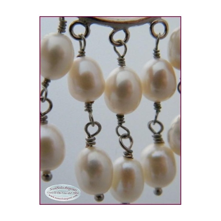 RMB|Chandelier earrings 925 silver Cultivated Pearls pendants for woman