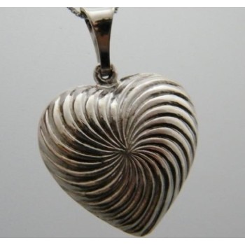 RMB|collana cuore inciso argento 925 per donna con spirale
