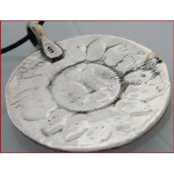 RMB|Medaglione argento 925 Grande inciso con laccio per donna